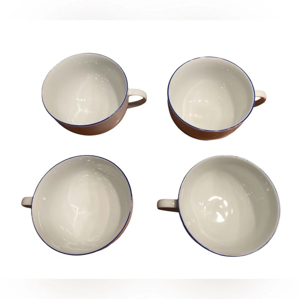 Crate & Barrel Epoch Blue Line Flat Cups 2 1/2